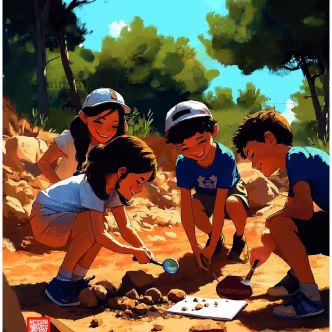 Enfants étudiant