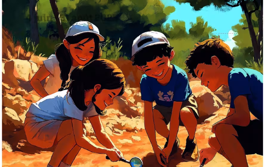 Enfants étudiant