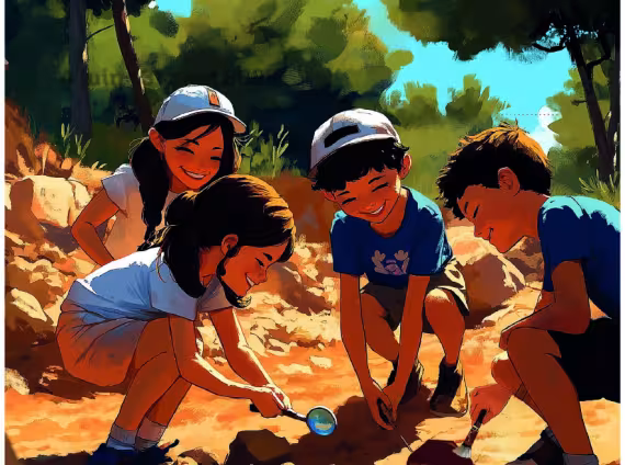 Enfants étudiant