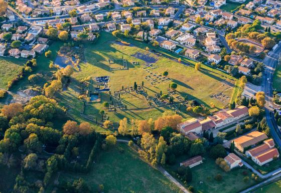 Vue aérienne du site de Lattara